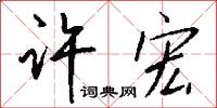 许宏怎么写好看