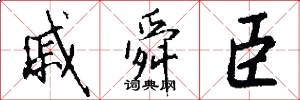 戚舜臣怎么写好看