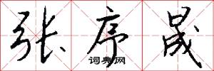 张序晟怎么写好看