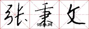 张秉文怎么写好看