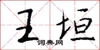王垣怎么写好看
