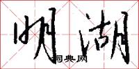 明湖怎么写好看