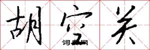 胡空关怎么写好看