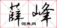 薛峰怎么写好看