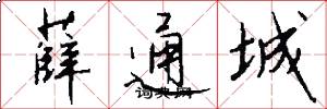 薛通城怎么写好看