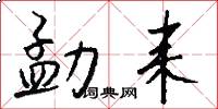 勐耒怎么写好看