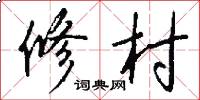 修村怎么写好看