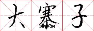 大寨子怎么写好看