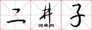 二井子怎么写好看