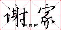 谢家怎么写好看