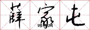 薛家屯怎么写好看