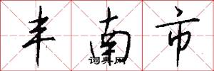 丰南市怎么写好看