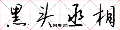 黑头丞相怎么写好看