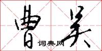 曹吴怎么写好看