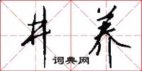 井养怎么写好看