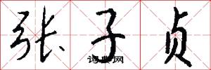 张子贞怎么写好看