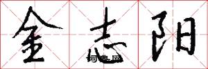 金志阳怎么写好看