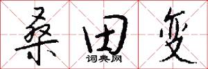 桑田变怎么写好看