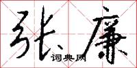 张廉怎么写好看