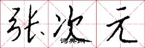 张次元怎么写好看