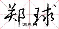 郑球怎么写好看