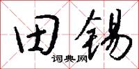 田锡怎么写好看