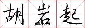 胡岩起怎么写好看