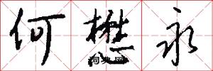 何懋永怎么写好看
