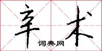 辛术怎么写好看