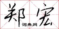郑宏怎么写好看