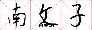 南文子怎么写好看
