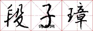段子璋怎么写好看