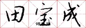 田宝成怎么写好看