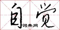 自觉怎么写好看