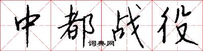 中都战役怎么写好看