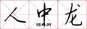 人中龙怎么写好看