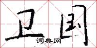 卫国怎么写好看