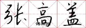 张高盖怎么写好看