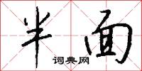 半面怎么写好看
