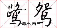鹭鸳怎么写好看