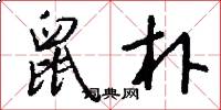 鼠朴怎么写好看
