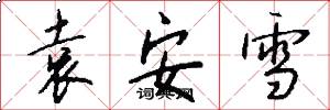 袁安雪怎么写好看