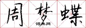周梦蝶怎么写好看