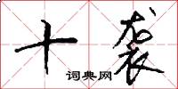 十袭怎么写好看