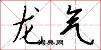 龙气怎么写好看