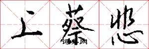 上蔡悲怎么写好看