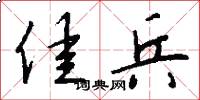 佳兵怎么写好看
