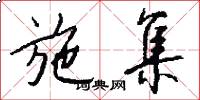 施集怎么写好看