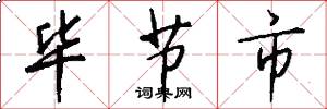 毕节市怎么写好看