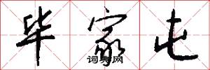 毕家屯怎么写好看